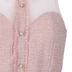 The Tweed Collection - Chic Collar Tweed Top　<Strawberry>