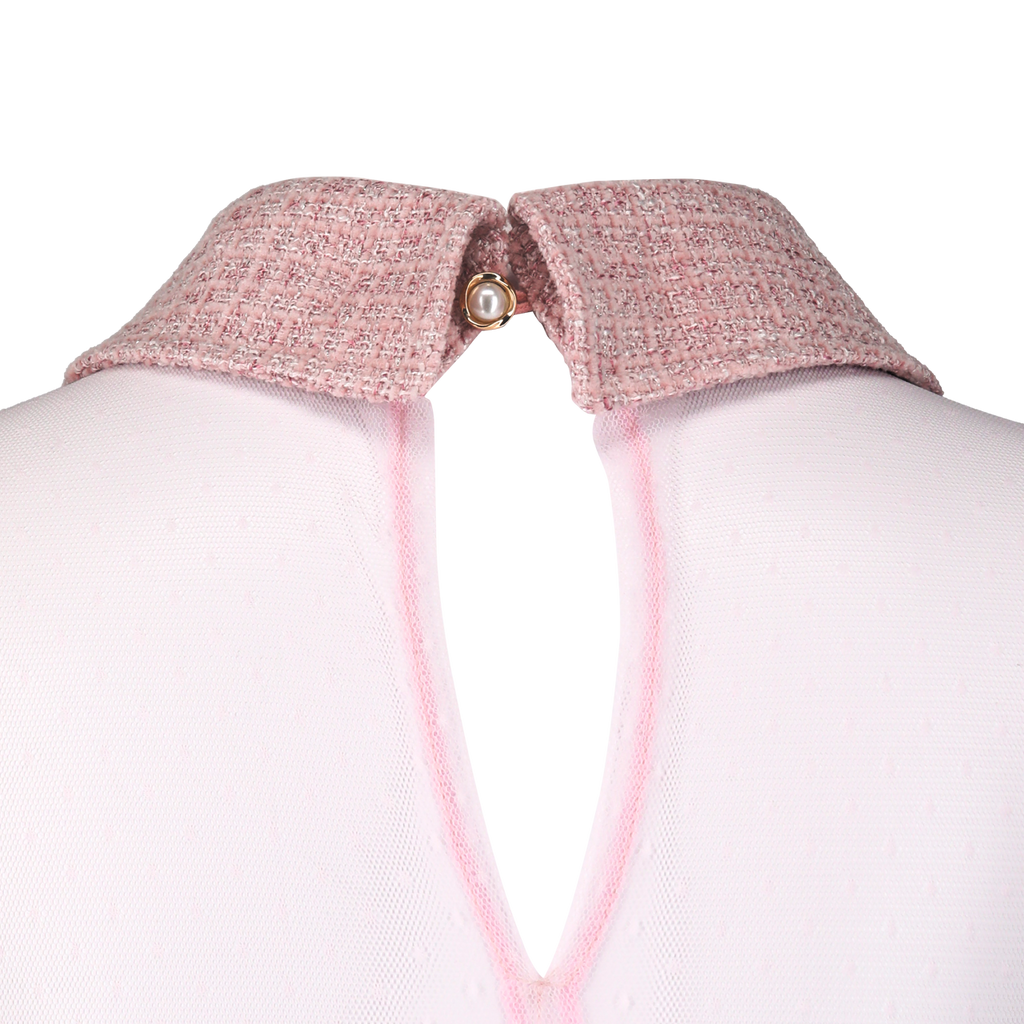 The Tweed Collection - Chic Collar Tweed Top　<Strawberry>